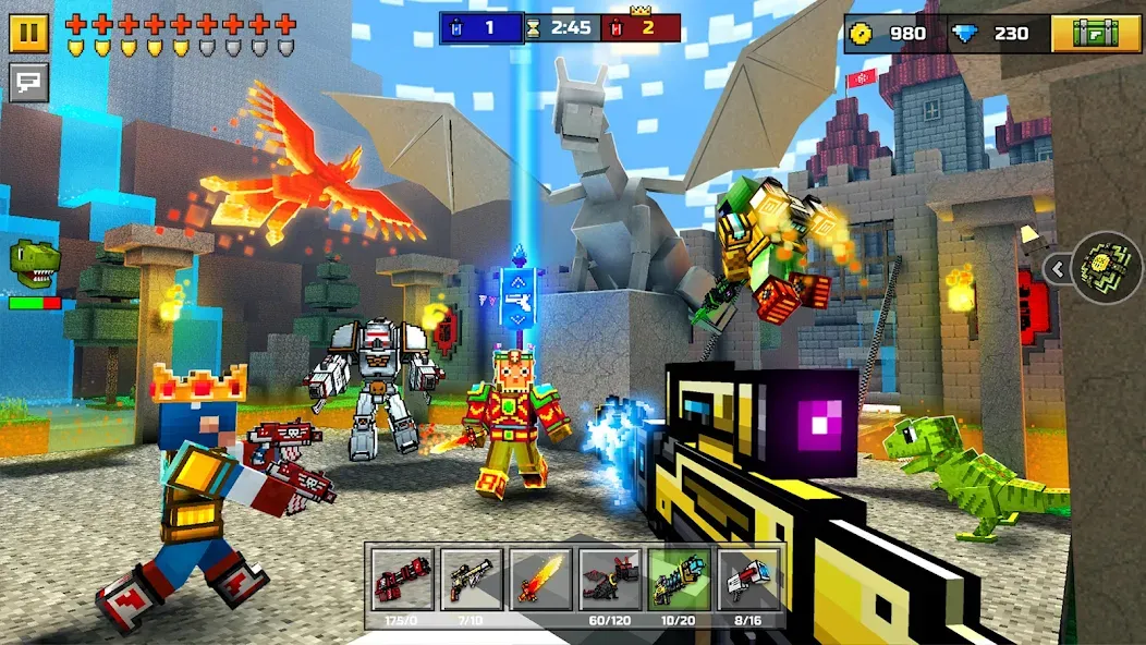 Скачать взлом Pixel Gun 3D - FPS Shooter [MOD: безлимитные патроны и здоровье] — скриншот 3
