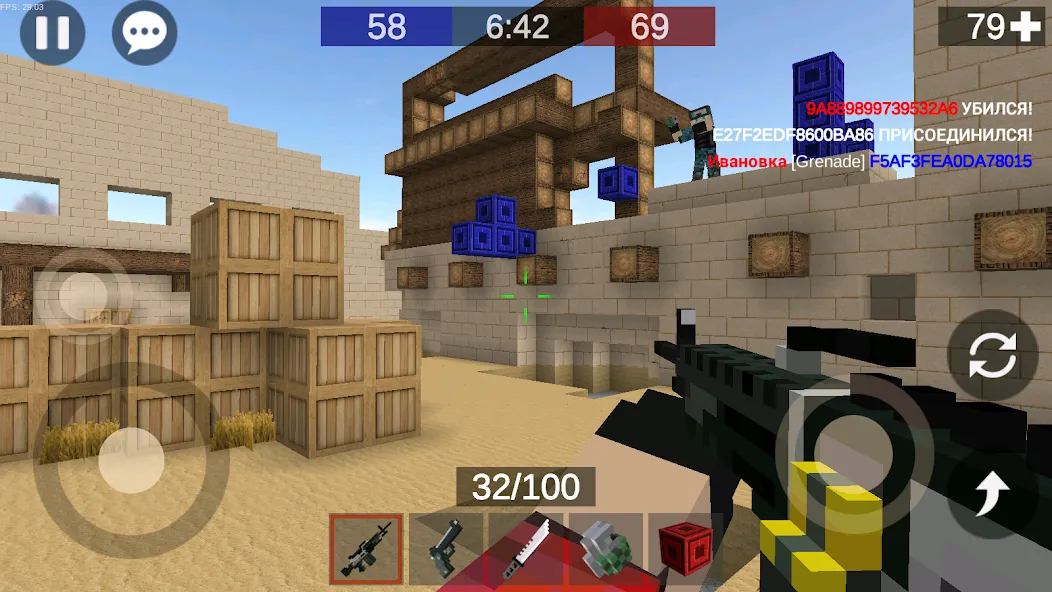 Скачать взлом Pixel Combats 2: Gun games PvP [MOD: безлимитные деньги и оружие] — скриншот 1