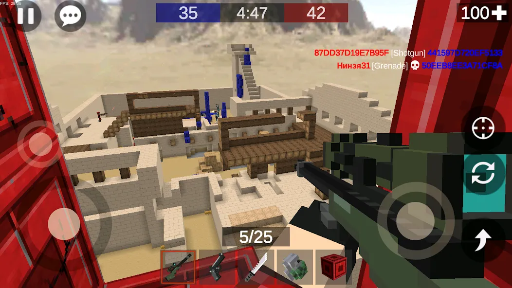 Скачать взлом Pixel Combats 2: Gun games PvP [MOD: безлимитные деньги и оружие] — скриншот 2
