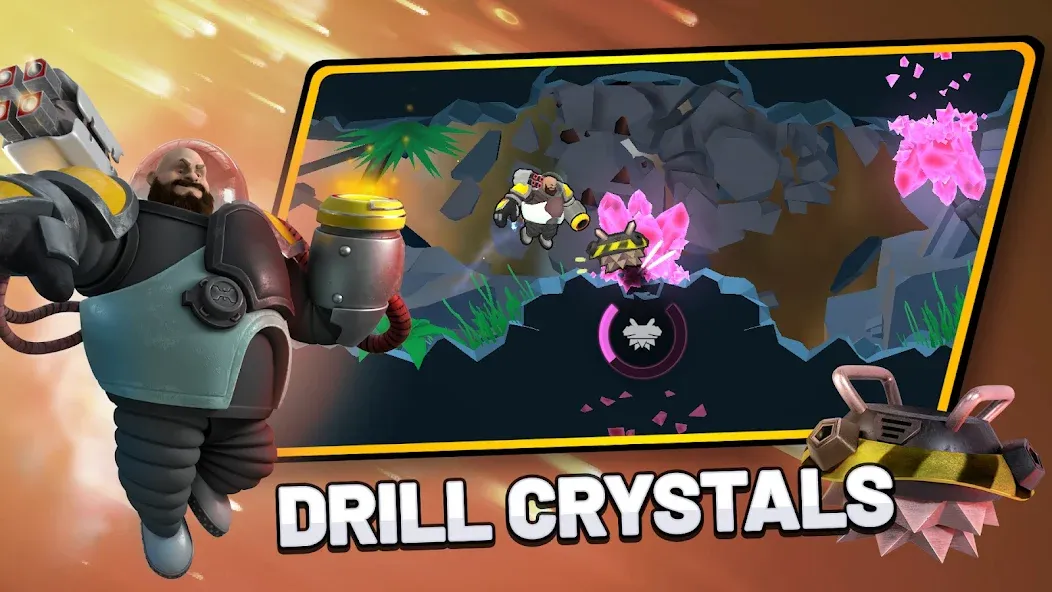 Взломанная Drill Wars [MOD: безлимитные деньги и улучшенные дрели] на Андроид — скриншот 2