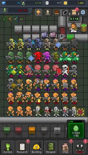 Скачать Grow Zombie VIP : Merge Zombie [MOD: без рекламы и бесконечные монеты] — скриншот 3