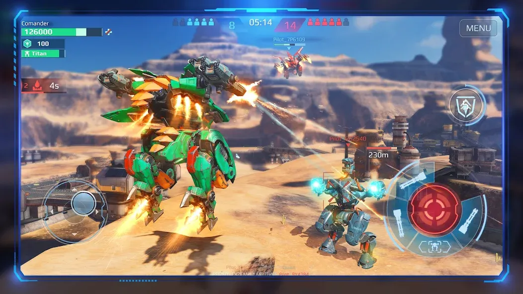 Скачать War Robots Multiplayer Battles [MOD: безлимитные ресурсы и усиленные роботы] — скриншот 2