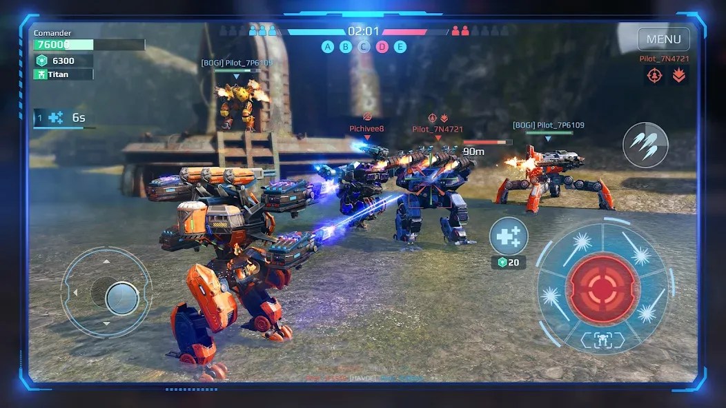 Скачать War Robots Multiplayer Battles [MOD: безлимитные ресурсы и усиленные роботы] — скриншот 3