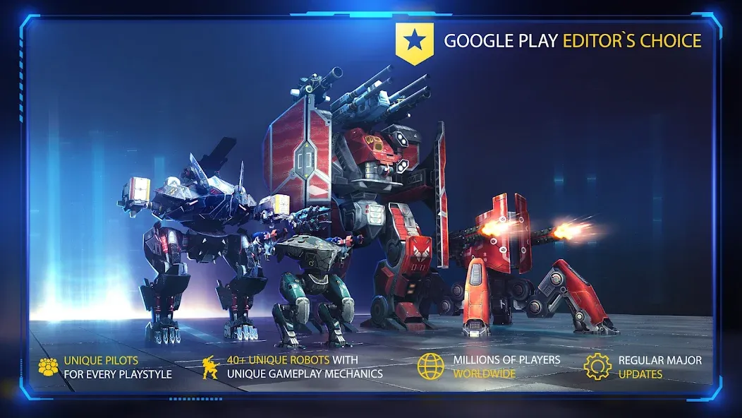 Скачать War Robots Multiplayer Battles [MOD: безлимитные ресурсы и усиленные роботы] — скриншот 5