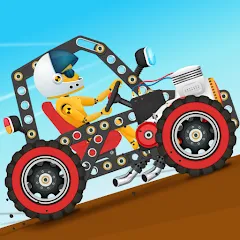 Скачать Car Builder & Racing for Kids [MOD: много денег и все машины открыты]