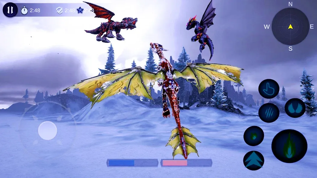 Скачать Magical Dragon Flight Games 3D [MOD: все драконы разблокированы] на телефон — скриншот 3