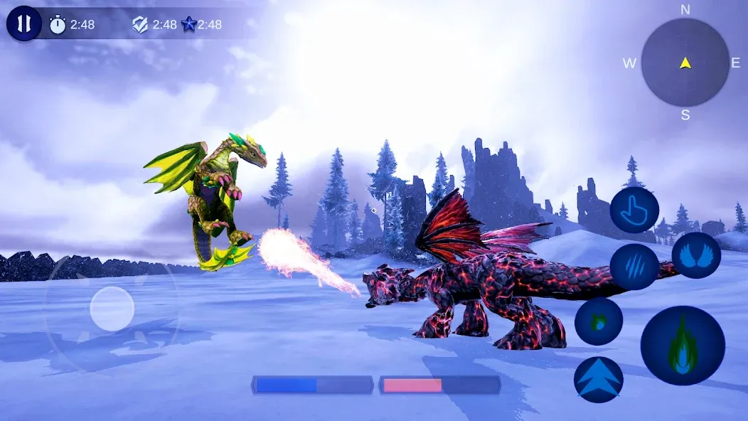 Скачать Magical Dragon Flight Games 3D [MOD: все драконы разблокированы] на телефон — скриншот 4