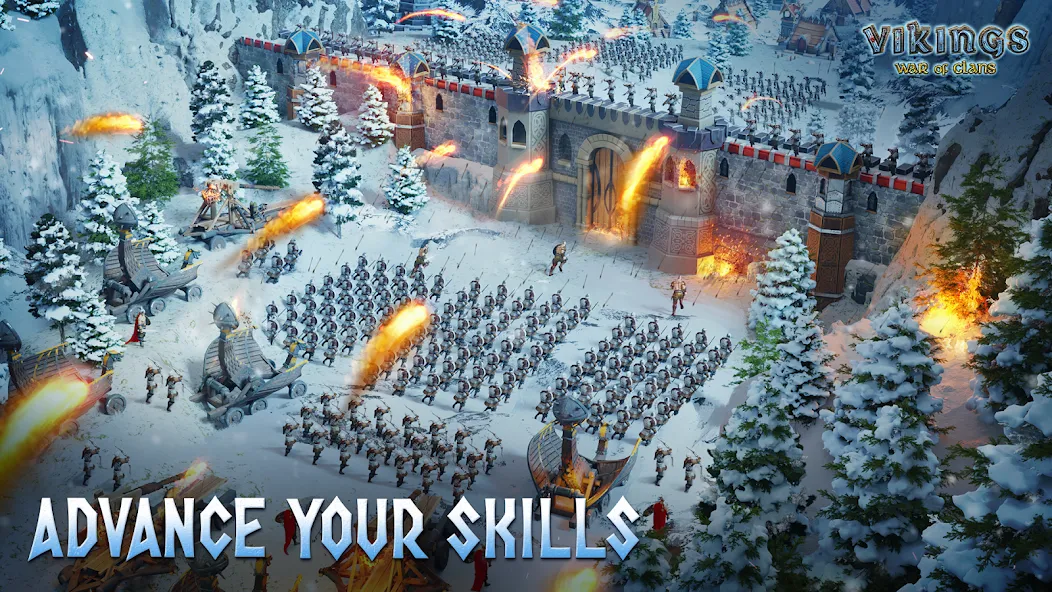 Vikings: War of Clans [MOD: безлимитные ресурсы и ускоренное развитие] — Скачать бесплатно (APK) — скриншот 2