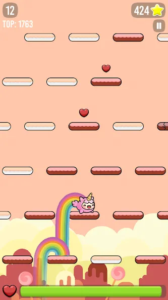 Скачать Happy Hop: Kawaii Jump [MOD: безлимитные жизни и открыты все скины] на телефон — скриншот 2