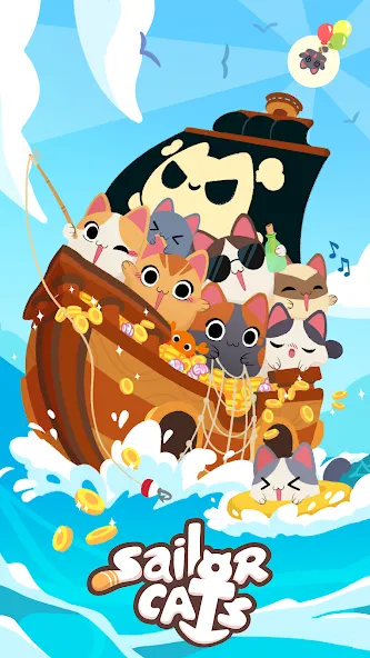 Скачать Sailor Cats [MOD: без рекламы и много монет] на телефон — скриншот 2