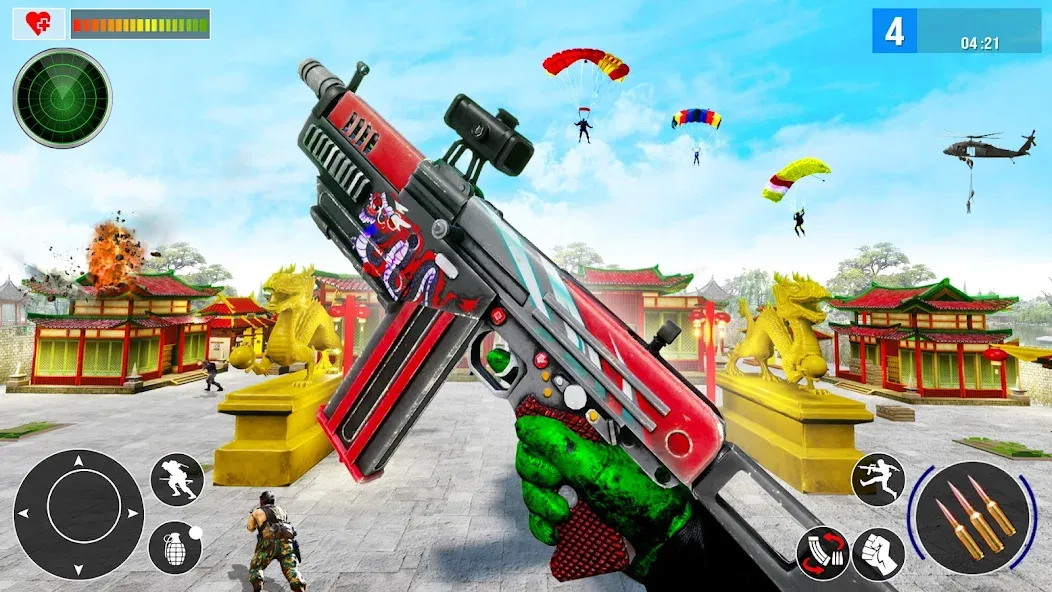 Скачать Real Commando Secret Mission [MOD: безлимитные патроны и здоровье] на телефон — скриншот 1