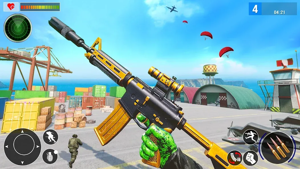 Скачать Real Commando Secret Mission [MOD: безлимитные патроны и здоровье] на телефон — скриншот 2