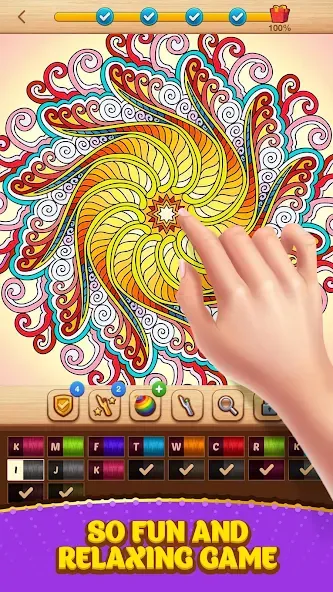 Скачать Cross Stitch Coloring Mandala [MOD: без рекламы и все узоры открыты] — скриншот 3
