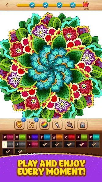 Скачать Cross Stitch Coloring Mandala [MOD: без рекламы и все узоры открыты] — скриншот 5