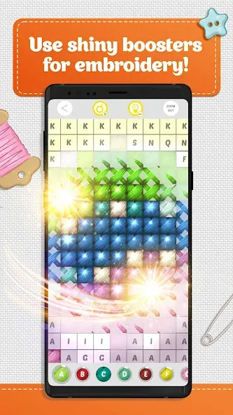 Cross Stitch Coloring Art [MOD: без рекламы и все узоры открыты] на Андроид — скриншот 2