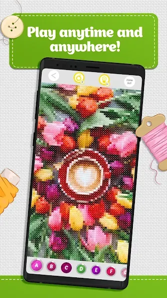 Cross Stitch Coloring Art [MOD: без рекламы и все узоры открыты] на Андроид — скриншот 5