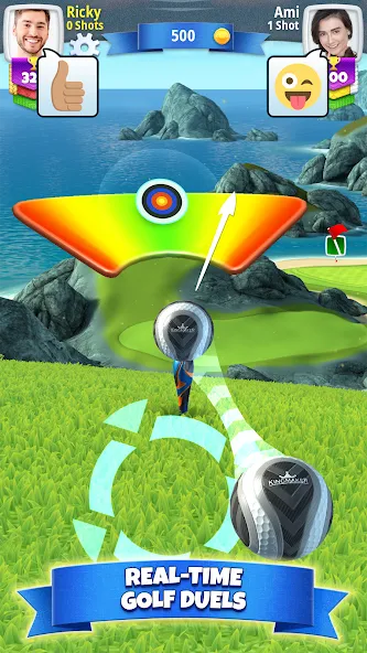 Golf Clash [MOD: безлимитные мячи и бустеры] на Андроид — скриншот 1