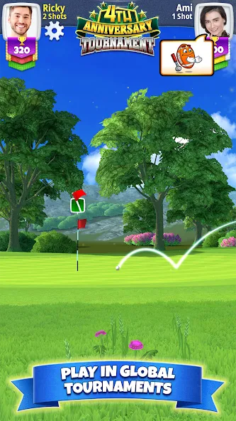 Golf Clash [MOD: безлимитные мячи и бустеры] на Андроид — скриншот 4