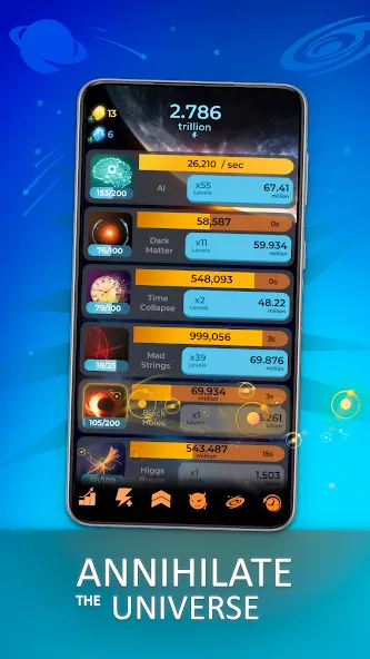 Скачать Annihilation - Space Tycoon [MOD: безлимитные деньги и ресурсы] на телефон — скриншот 1