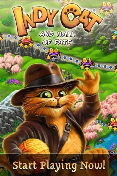 Скачать взлом Indy Cat: Match 3 Adventure [MOD: безлимитные жизни и усиленные бустеры] — скриншот 5