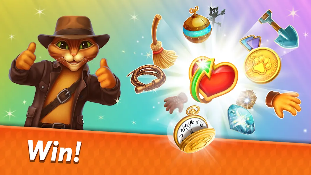 Indy Cat 2: Match 3 game [MOD: безлимитные монеты и жизни] — Скачать бесплатно (APK) — скриншот 4