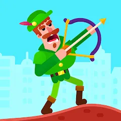 Взломанная Bowmasters: Archery Shooting [MOD: безлимитные монеты и открытые персонажи] на Андроид