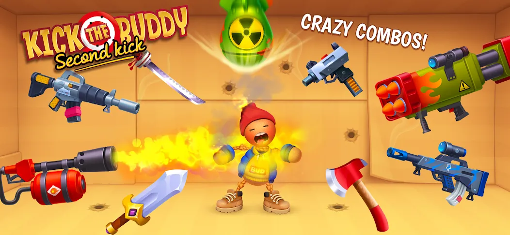 Kick the Buddy: Second Kick [MOD: безлимитные деньги и оружие] на Андроид — скриншот 5