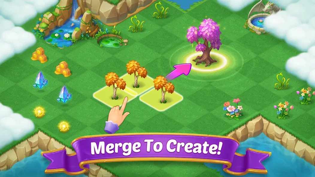 Скачать Merge Castle: Match 3 Puzzle [MOD: безлимитные монеты и открытые уровни] — скриншот 1