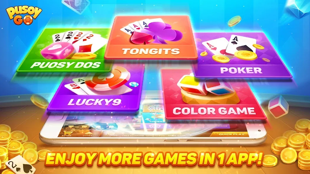 Взломанная Pusoy Go-Competitive 13 Cards [MOD: безлимитные монеты и алмазы] на Андроид — скриншот 5