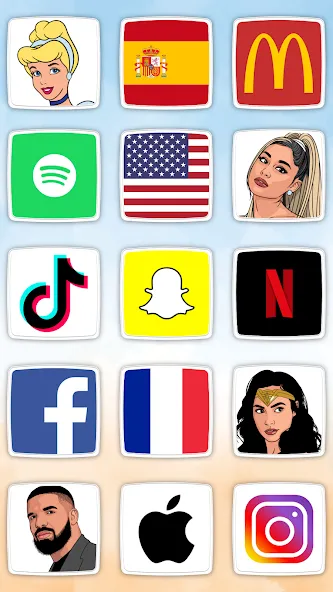 Скачать QuizMania: Picture Trivia Game [MOD: безлимитные подсказки и открыты все категории] на телефон — скриншот 1