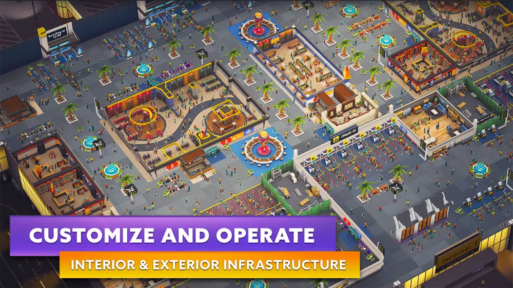 Airport Simulator: Tycoon Inc. [MOD: безлимитные деньги и все самолёты] последняя версия — скриншот 4