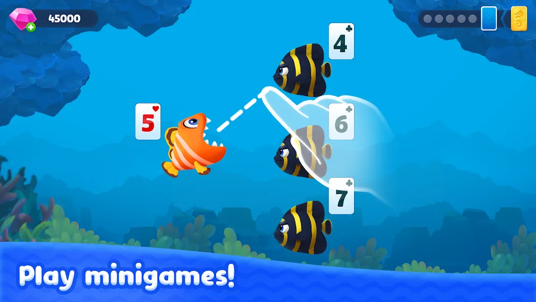 Fishdom Solitaire [MOD: безлимитные монеты и жизни] (Бесплатно / APK) — скриншот 1