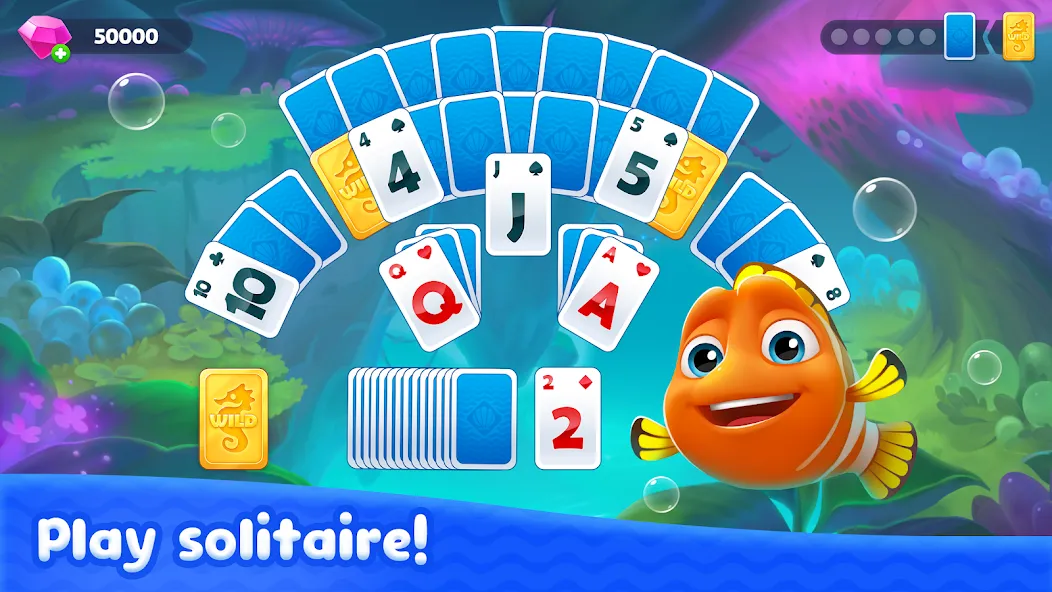 Fishdom Solitaire [MOD: безлимитные монеты и жизни] (Бесплатно / APK) — скриншот 2