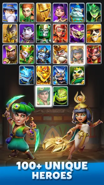 Взломанная Puzzle Breakers: Champions War [MOD: безлимитные деньги и усиленные герои] на Андроид — скриншот 2