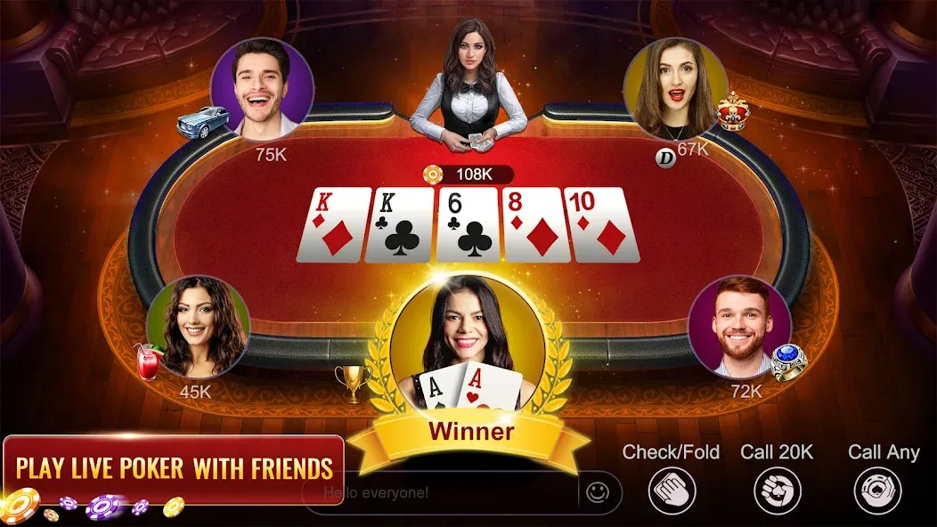 RallyAces Poker [MOD: безлимитные фишки и открытые столы] — Скачать бесплатно (APK) — скриншот 1