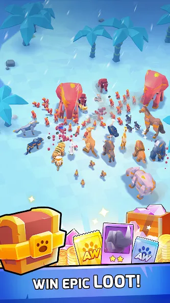 Animal Warfare [MOD: много ресурсов и сильные животные] на Андроид — скриншот 5