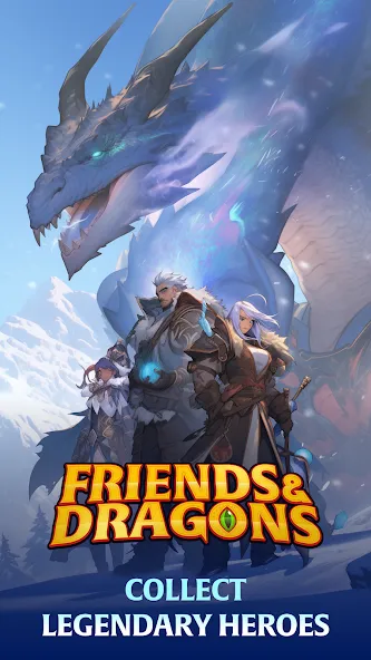 Скачать взлом Friends & Dragons - Puzzle RPG [MOD: безлимитные ресурсы и энергия] — скриншот 1
