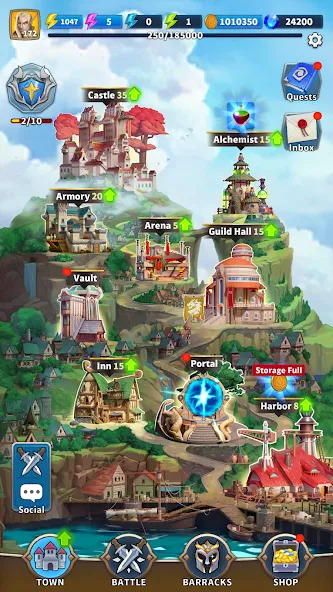 Скачать взлом Friends & Dragons - Puzzle RPG [MOD: безлимитные ресурсы и энергия] — скриншот 3