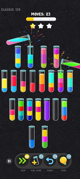Color Water Sort Puzzle Games [MOD: без рекламы и все уровни открыты] последняя версия — скриншот 3
