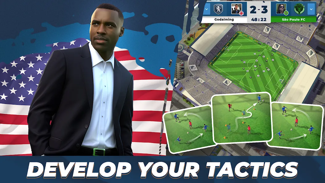 Взломанная Soccer - Matchday Manager 24 [MOD: безлимитные деньги и ресурсы] на Андроид — скриншот 2