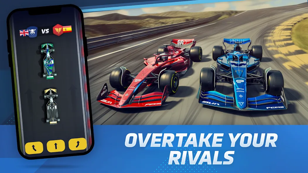 Скачать Racing Rivals: Team Car Game [MOD: безлимитные деньги и открыты все машины] на телефон — скриншот 1