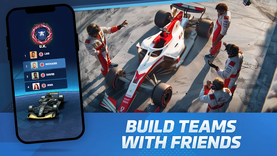 Скачать Racing Rivals: Team Car Game [MOD: безлимитные деньги и открыты все машины] на телефон — скриншот 2