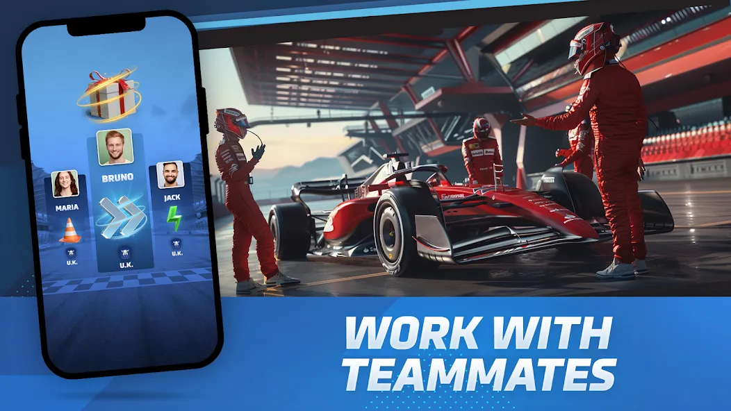 Скачать Racing Rivals: Team Car Game [MOD: безлимитные деньги и открыты все машины] на телефон — скриншот 4