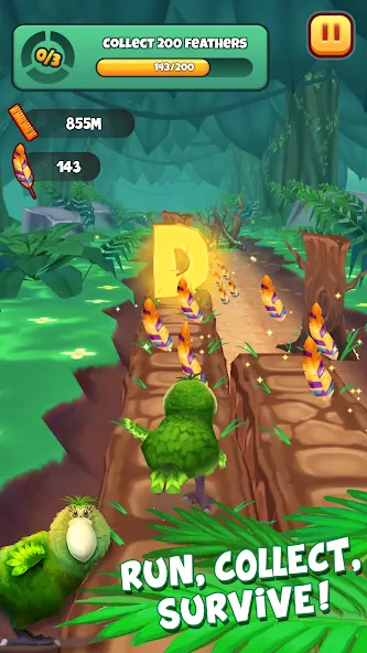 Kakapo Run: Animal Rescue Game [MOD: безлимитные монеты и жизни] на Андроид — скриншот 1