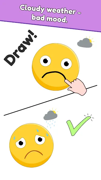 Взломанная DOP: Draw One Part [MOD: безлимитные подсказки и монеты] на Андроид — скриншот 2