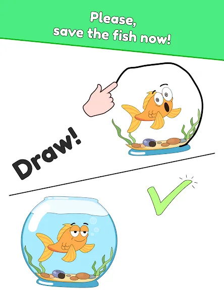 Взломанная DOP: Draw One Part [MOD: безлимитные подсказки и монеты] на Андроид — скриншот 5