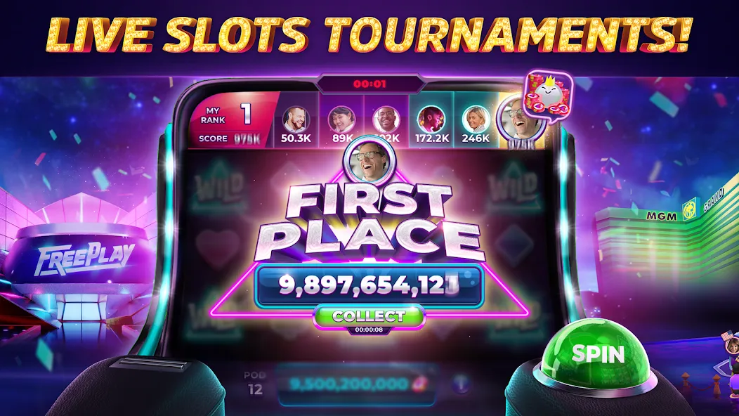 Скачать POP! Slots™ Vegas Casino Games [MOD: безлимитные монеты и бонусы] — скриншот 3
