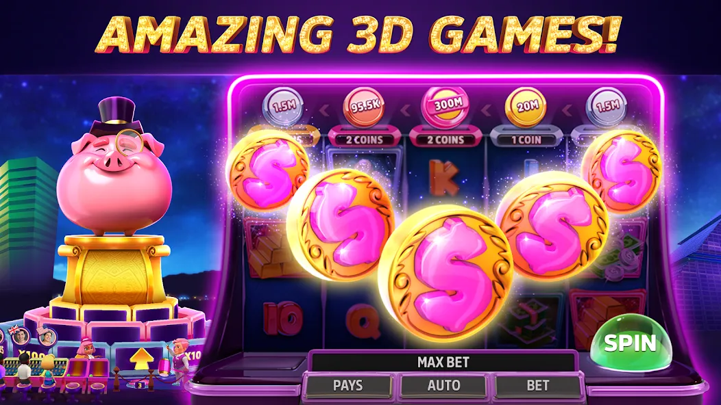 Скачать POP! Slots™ Vegas Casino Games [MOD: безлимитные монеты и бонусы] — скриншот 4