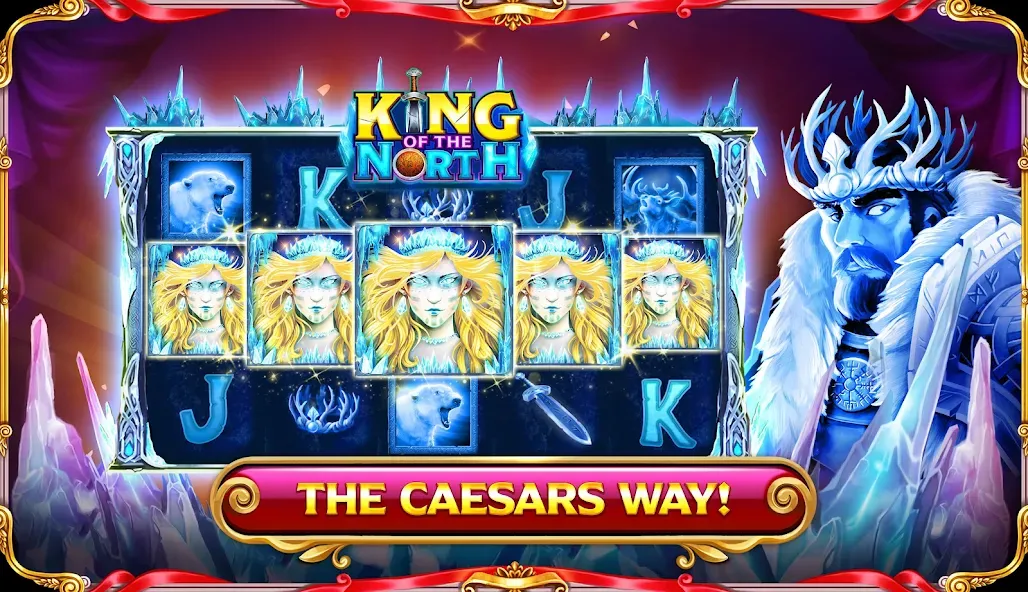 Скачать взлом Caesars Slots: Casino Games [MOD: безлимитные монеты и бесплатные вращения] — скриншот 3