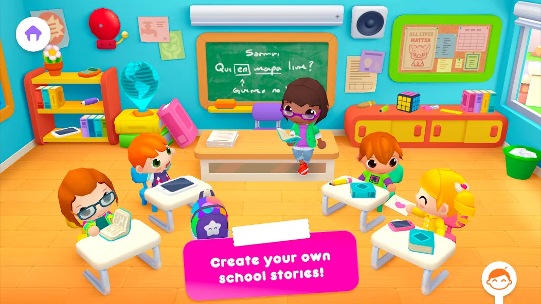 Скачать Sunny School Stories [MOD: открыты все персонажи и локации] на телефон — скриншот 1